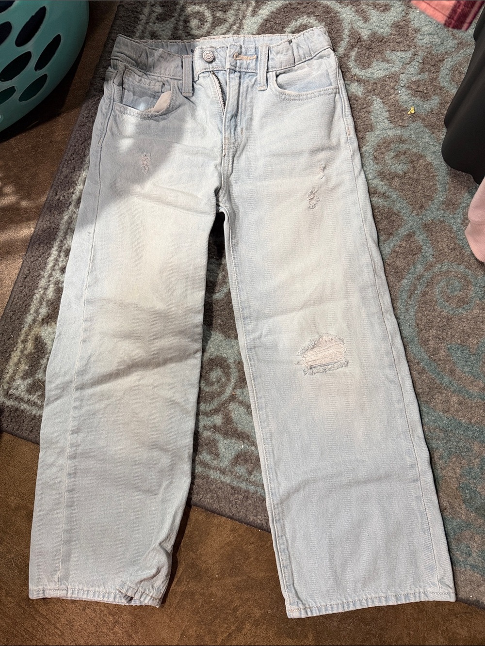 Old Navy Light Blue Distressed Kids Jeans